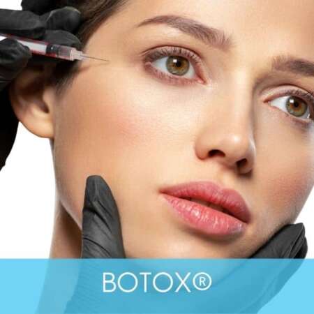 Woman receiving a Botox per unit injection from a skilled injector at Sculpt DTLA.