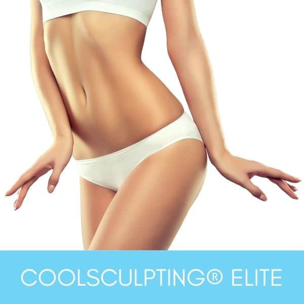 Woman with toned and sculpted figure after coolsculpting treatment at Sculpt DTLA