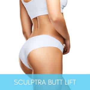 Woman with a lifted and sculpted buttocks after Sculptra Butt Lift treatment at Sculpt DTLA.