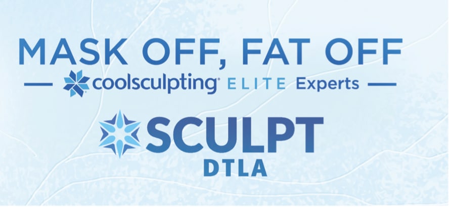 Mask off, fat off - Coolsculpting Elite Experts - at Sculpt DTLA in Los Angelas.