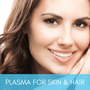 Woman with full head of hair and rejuvenated skin after Plasma for Skin and Hair treatment at Sculpt DTLA in California.